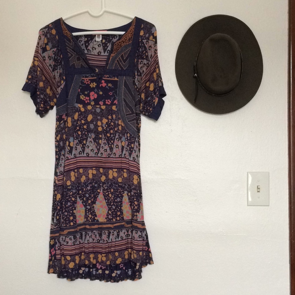 Lux Embroidered Panel Dress